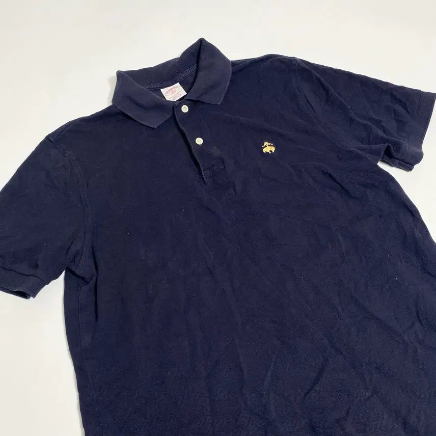 [BUNJANG] Brooks Brothers Navy Pique Short Sleeve Polo Shirt / 브룩스 브라더스 네이비 피케 반팔 폴로티 M