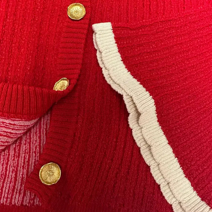 [BUNJANG] EENK A for A Knit Cardigan Red XS/S / EENK 레드 가디건 XS/S