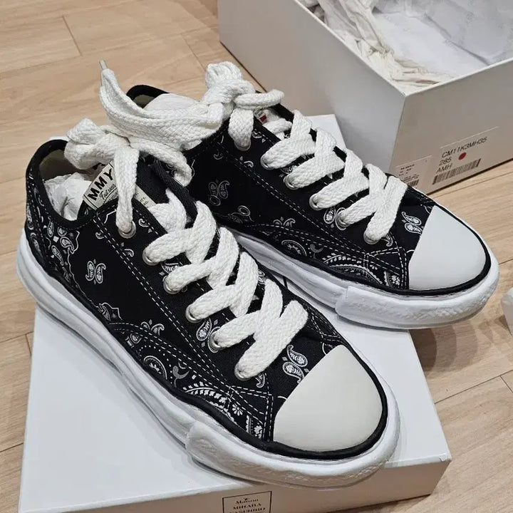 [BUNJANG] Mihara Yasuhiro Peterson Bandana Black Sneakers / 미하라 야스히로 피터슨 반다나 블랙 스니커즈 43 A06FW732