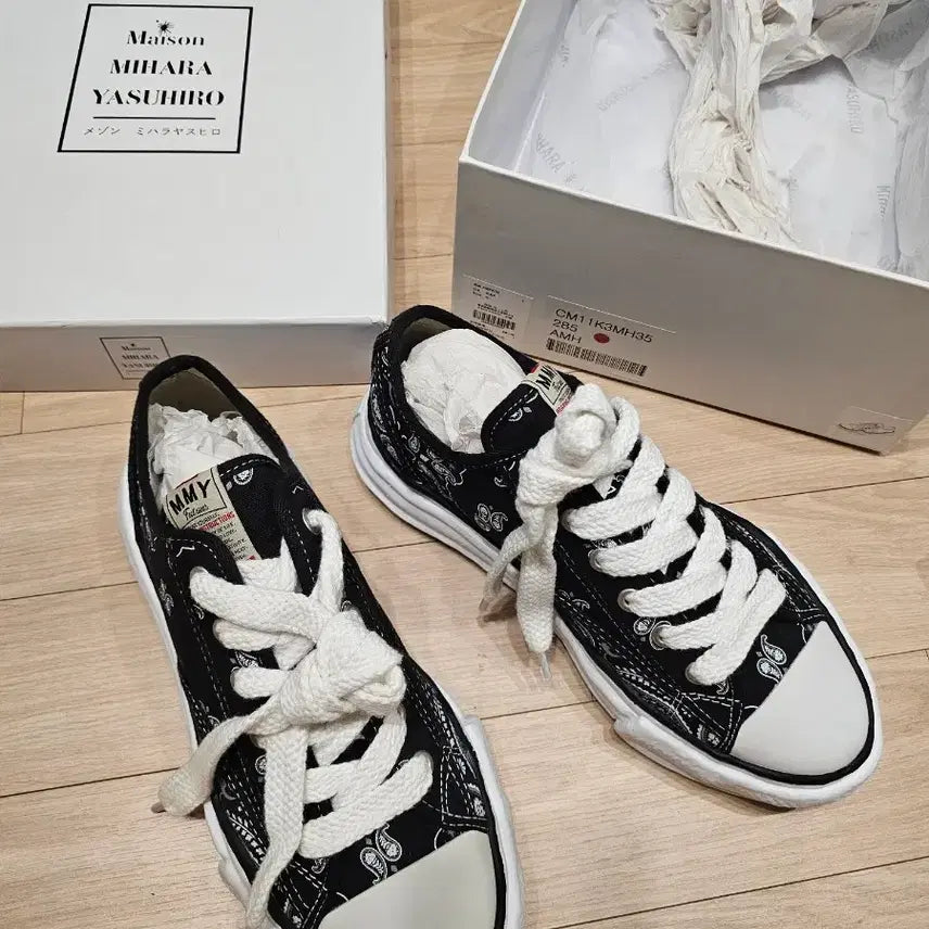 [BUNJANG] Mihara Yasuhiro Peterson Bandana Black Sneakers / 미하라 야스히로 피터슨 반다나 블랙 스니커즈 43 A06FW732
