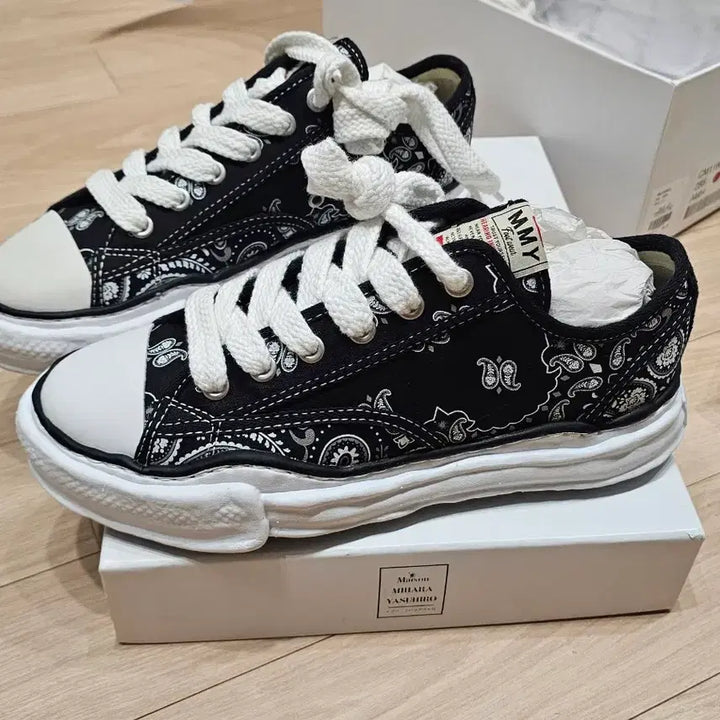 [BUNJANG] Mihara Yasuhiro Peterson Bandana Black Sneakers / 미하라 야스히로 피터슨 반다나 블랙 스니커즈 43 A06FW732