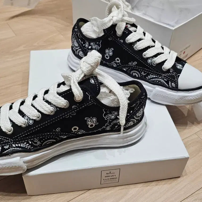 [BUNJANG] Mihara Yasuhiro Peterson Bandana Black Sneakers / 미하라 야스히로 피터슨 반다나 블랙 스니커즈 43 A06FW732