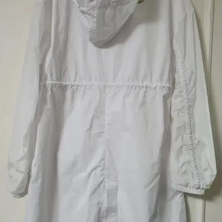 [BUNJANG] Adidas White Long Windbreaker / 아디다스 화이트 롱 바람막이 윈드브레이커