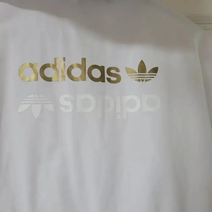 [BUNJANG] Adidas White Long Windbreaker / 아디다스 화이트 롱 바람막이 윈드브레이커