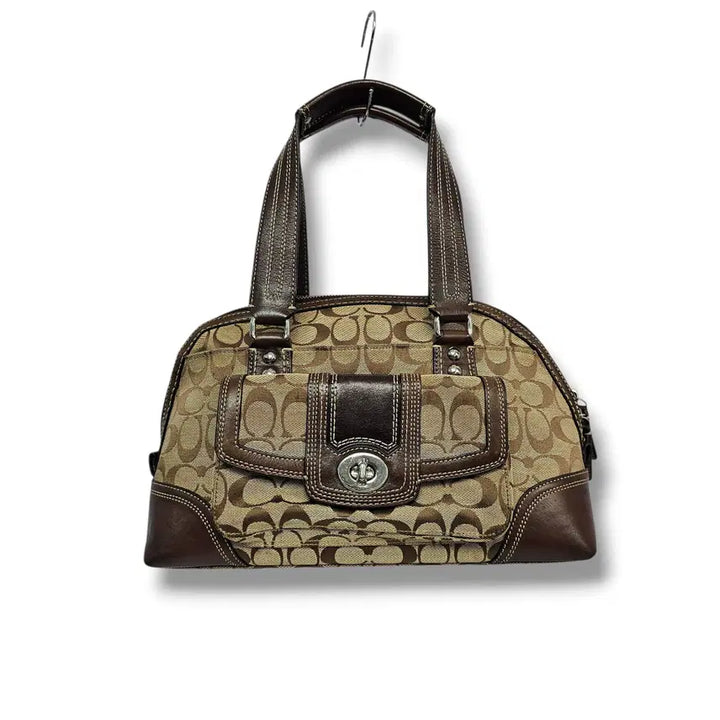 [BUNJANG] Coach Signature Flat Top Tote Bag / Coach 코치 시그니처 서플렛 토트백