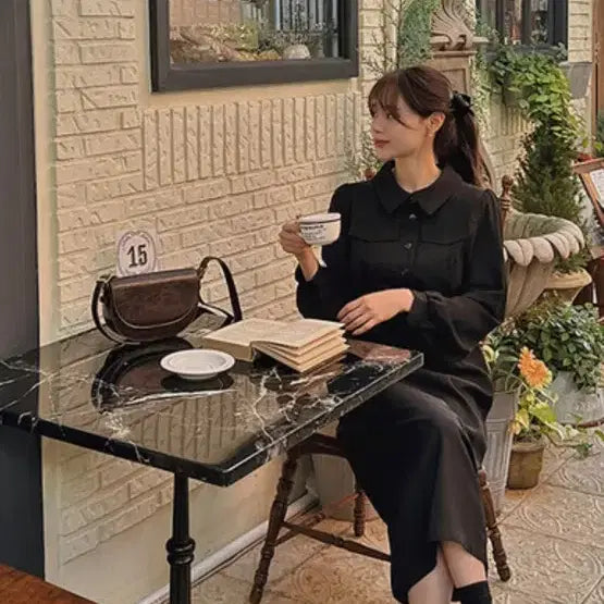 [BUNJANG] Lilly &amp; Co Belted Long Dress (77) / 새상품 하객룩 리리앤코 벨트 롱원피스 77