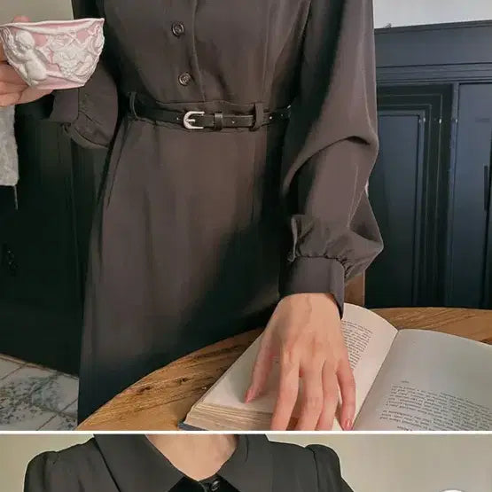 [BUNJANG] Lilly &amp; Co Belted Long Dress (77) / 새상품 하객룩 리리앤코 벨트 롱원피스 77