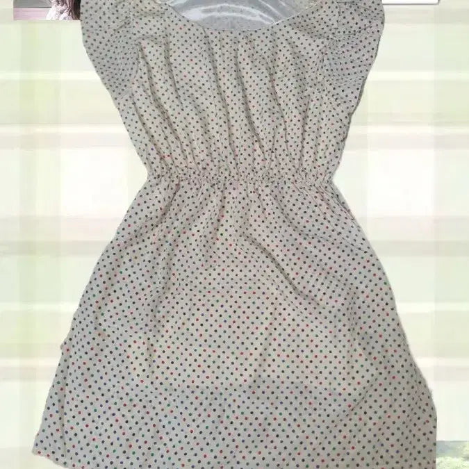 [BUNJANG] Vintage Polka Dot Mini Dress / 빈티지 모리걸st 도트 땡땡이 무늬 미니 원피스