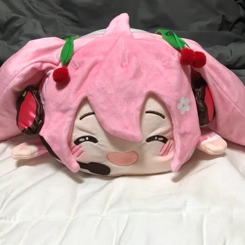 [BUNJANG] Hatsune Miku Cherry Blossom Nesoberi Plush / 하츠네미쿠 벚꽃 미쿠 네소베리