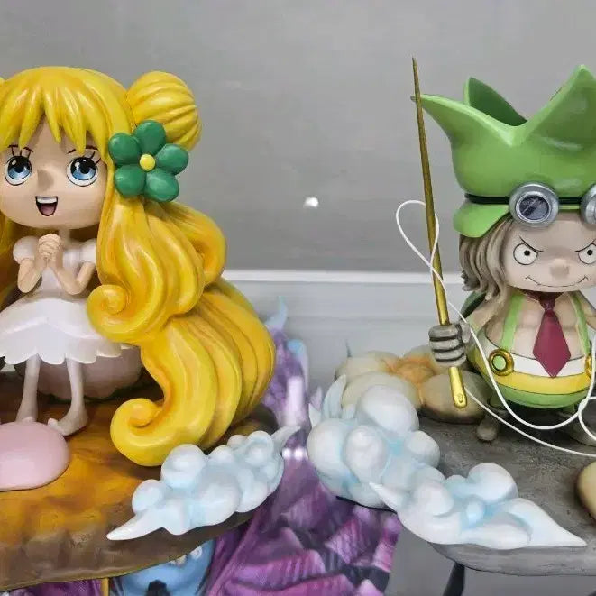 [BUNJANG] One Piece Tonata Tribe Mansherry &amp; Leo Resin Figure / 원피스 톤타타족 맨셸리.레오 레진 피규어