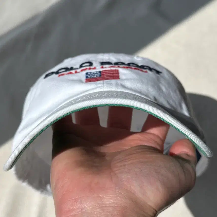 [BUNJANG] Polo Sport Ralph Lauren White Cap / 폴로스포츠 랄프로렌 볼캡 화이트