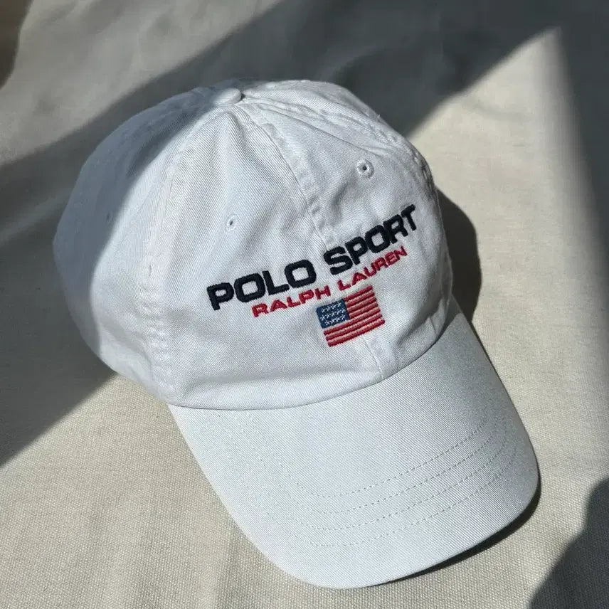 [BUNJANG] Polo Sport Ralph Lauren White Cap / 폴로스포츠 랄프로렌 볼캡 화이트