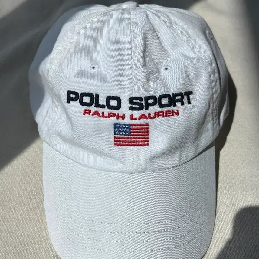 [BUNJANG] Polo Sport Ralph Lauren White Cap / 폴로스포츠 랄프로렌 볼캡 화이트