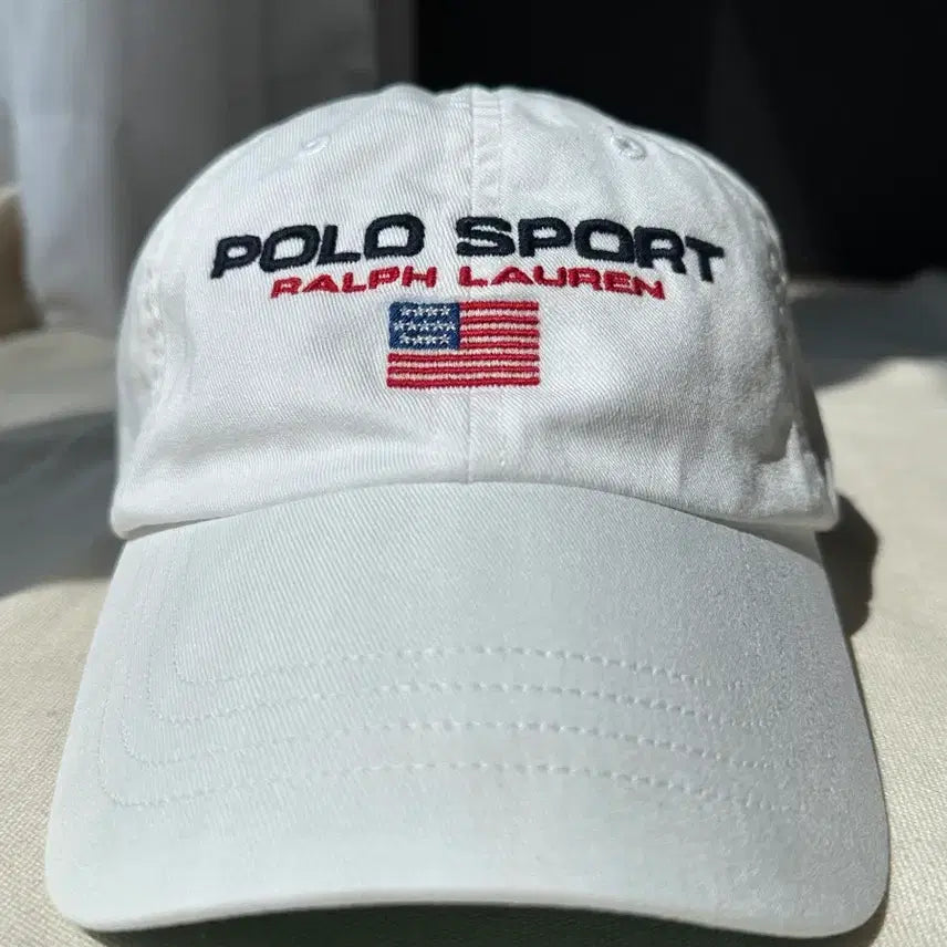 [BUNJANG] Polo Sport Ralph Lauren White Cap / 폴로스포츠 랄프로렌 볼캡 화이트