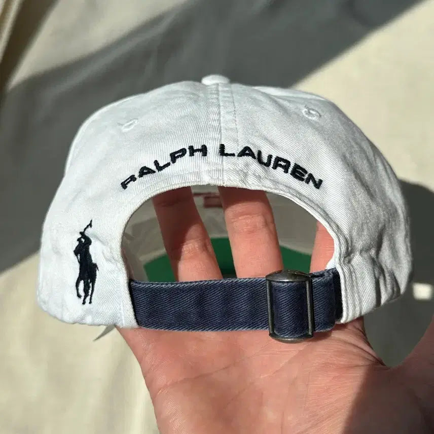 [BUNJANG] Polo Sport Ralph Lauren White Cap / 폴로스포츠 랄프로렌 볼캡 화이트