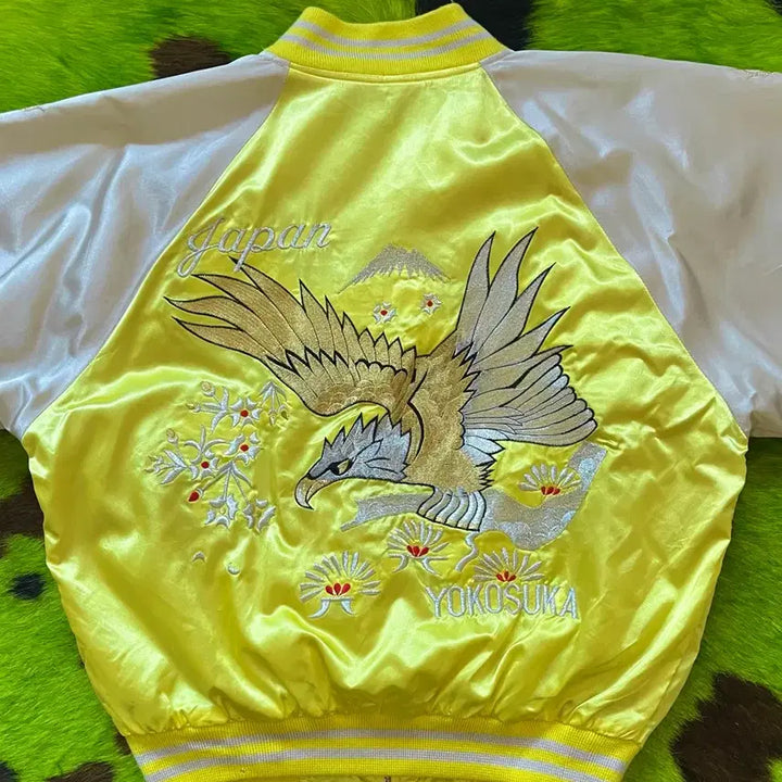 [BUNJANG] Fresh Box Harajuku Oriental Embroidered Souvenir Jacket / 90s Frash Box 하라주쿠 일본 빈티지 오리엔탈 자수 스카잔 자켓
