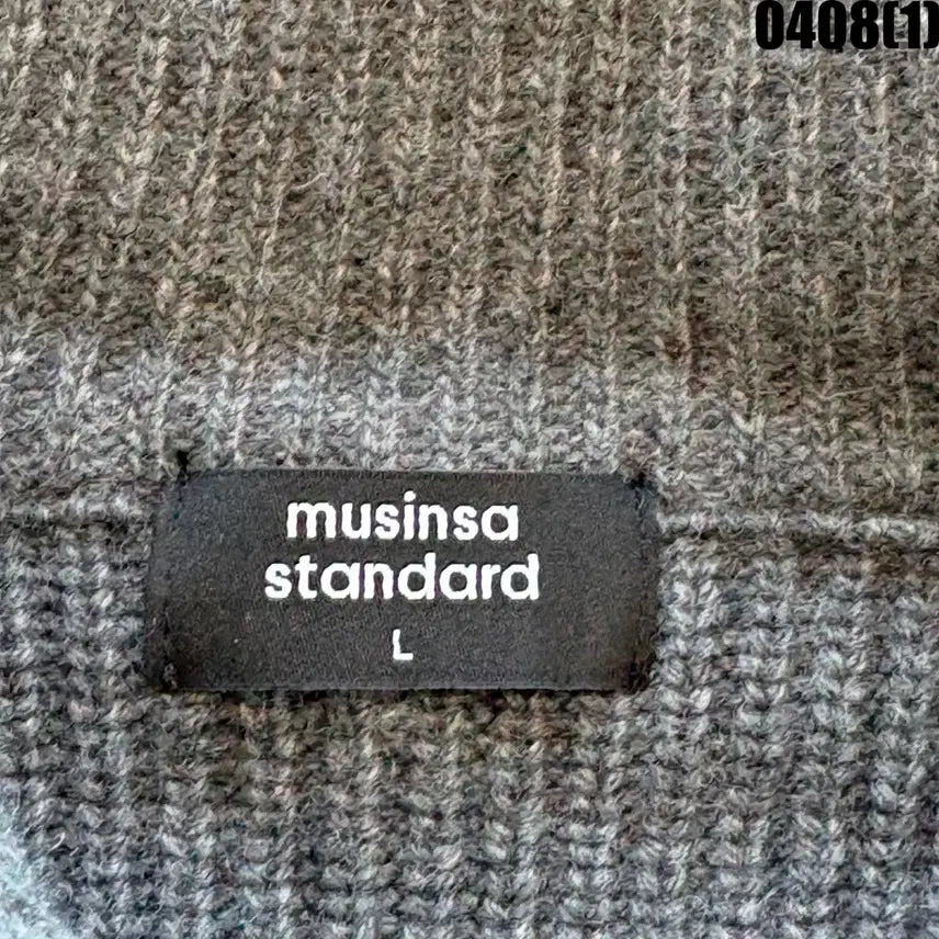 [BUNJANG] Musinsa Half-Neck Knit Gray L / 무신사 하프넥 니트 그레이 L