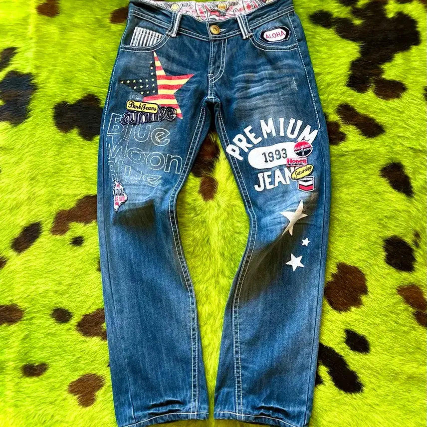[BUNJANG] BLUE MOON BLUE Y2K Denim Pants / 90s-00s BLUE MOON BLUE 일본 빈티지 Y2K 데님 팬츠
