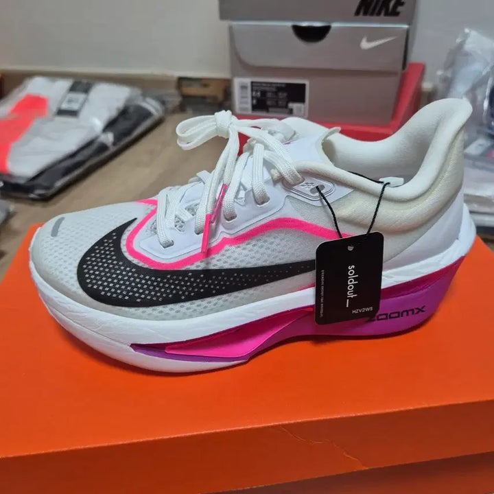 [BUNJANG] Nike Zoom Fly Vivid White/Pink Women&