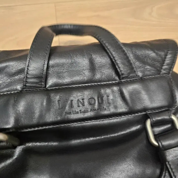 [BUNJANG] Linoui BONO 1 L JOA Black Leather Backpack / [정품] 리누이 보노 Linoui BONO 1 L JOA 블랙 가죽 백팩