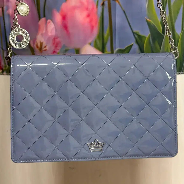 [BUNJANG] J.ESTINA Quilted Chain Crossbody Bag / 제이에스티나 퀼팅 체인 크로스백 블루