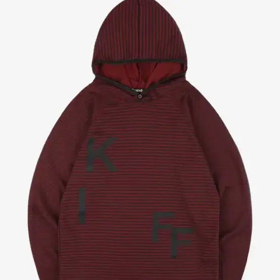 [BUNJANG] KAIPI Stripe Hoodie Long Sleeve Red / 카이파이 키프 스트라이프 후드 M 사이즈 롱슬리브 레드