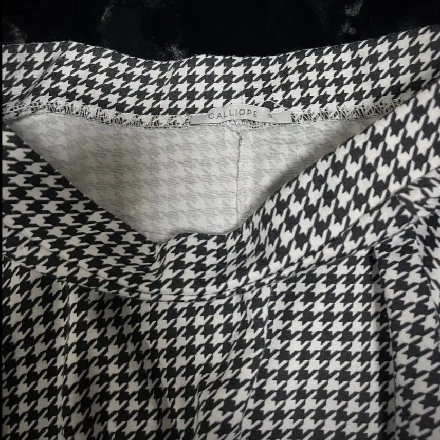 [BUNJANG] Calliope Houndstooth Check A-Line Mini Skirt / calliope 오네갸루하운드체크 스커트