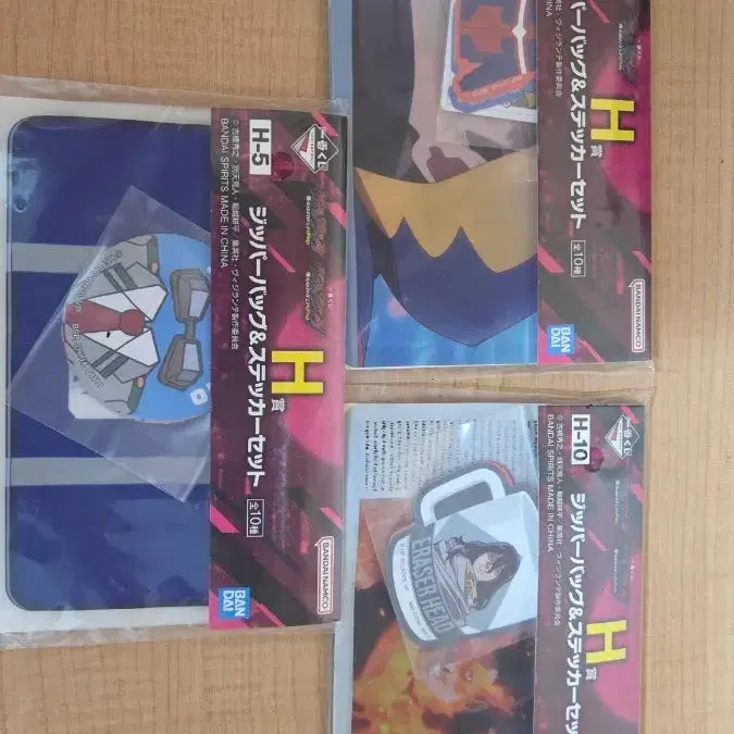 [BUNJANG] My Hero Academia Vigilantes H-Rank Zipper Bag Sticker Bundle Set (Sealed) / 히로아카 비질랜티 H상 지퍼백 스티커 3종 일괄 (미개봉)