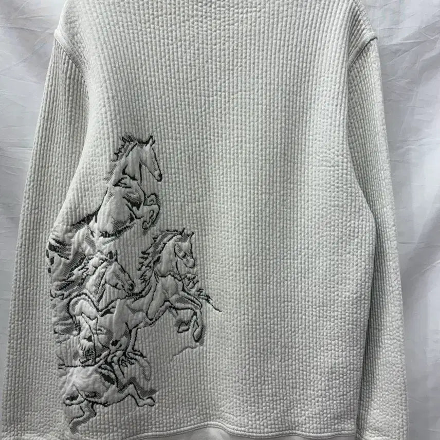 [BUNJANG] Hermes Horse Embroidery Sweatshirt Size SM (95) / 에르메스 말 자수 스웻셔츠 SM/95사이즈(정품)