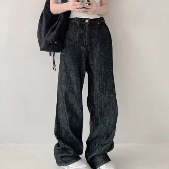 [SOLD OUT] 미니포에 XS 썸머 흑생지 오버핏 팬츠 여름바지