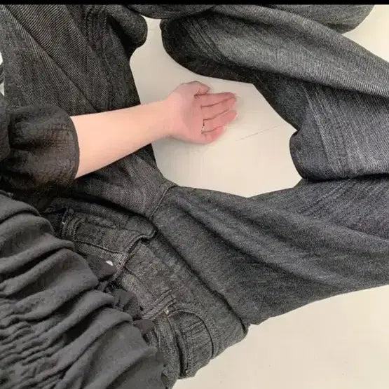 [SOLD OUT] 미니포에 XS 썸머 흑생지 오버핏 팬츠 여름바지