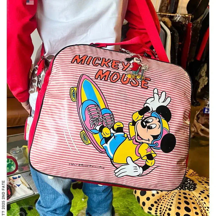 [BUNJANG] Walt Disney Mickey Mouse Vintage Boston Bag / 90s Walt Disney 미국 빈티지 미키마우스 스포티 보스턴백 가방