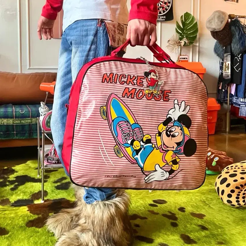 [BUNJANG] Walt Disney Mickey Mouse Vintage Boston Bag / 90s Walt Disney 미국 빈티지 미키마우스 스포티 보스턴백 가방