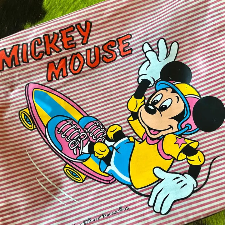 [BUNJANG] Walt Disney Mickey Mouse Vintage Boston Bag / 90s Walt Disney 미국 빈티지 미키마우스 스포티 보스턴백 가방
