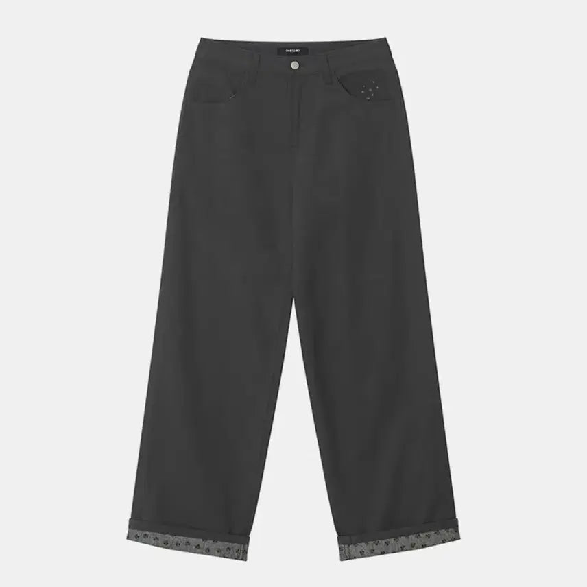 [BUNJANG] OHESIO Floral Roll-up Cotton Pants / 오헤시오 플로럴 롤업 코튼팬츠