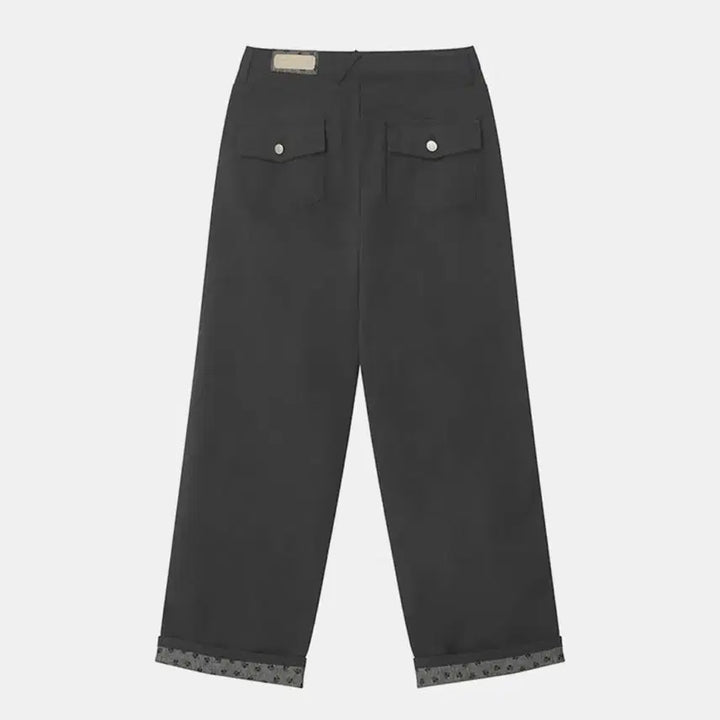 [BUNJANG] OHESIO Floral Roll-up Cotton Pants / 오헤시오 플로럴 롤업 코튼팬츠