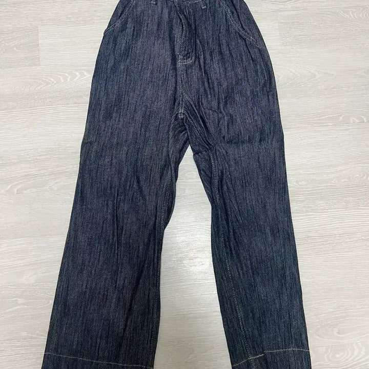 [BUNJANG] Ablly High-Waist Wide-Fit Denim Pants / 에이블리 뒷밴딩 생지 여름 가볍고 힙한 하이웨스트 와이드핏 데님팬츠