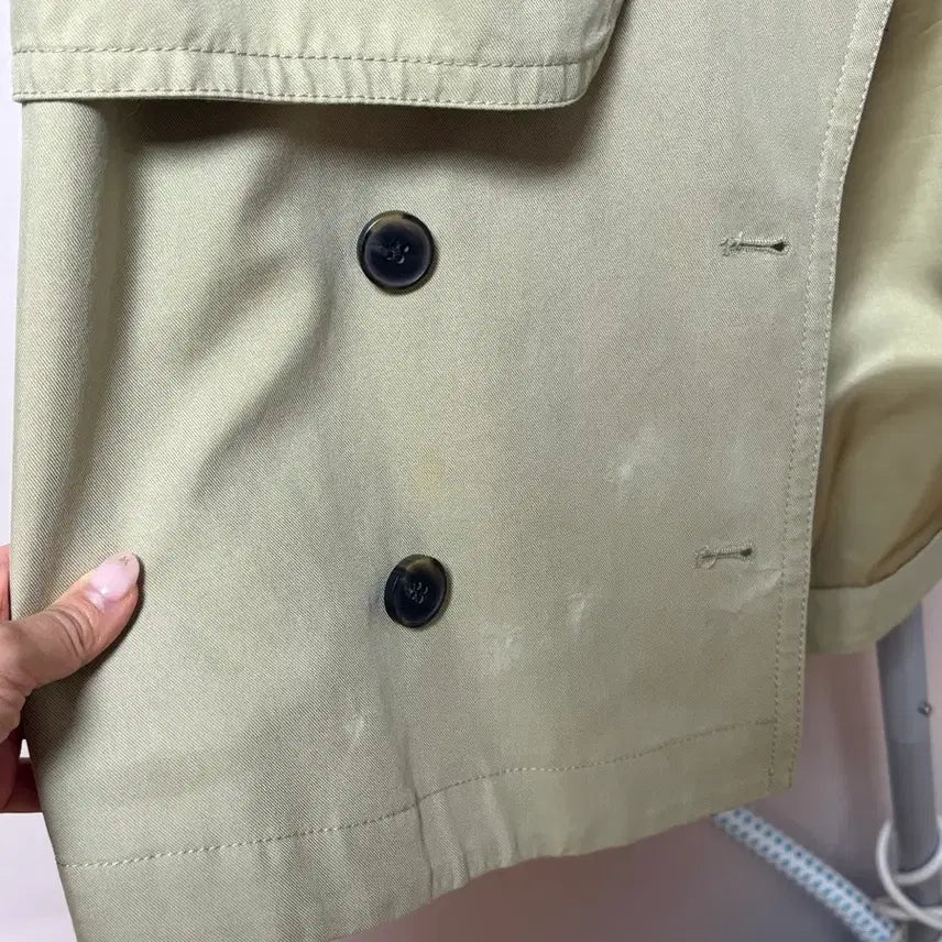 [BUNJANG] Juicy Judy Khaki Short Trench Jacket / 쥬시쥬디 카키 숏 트렌치 자켓