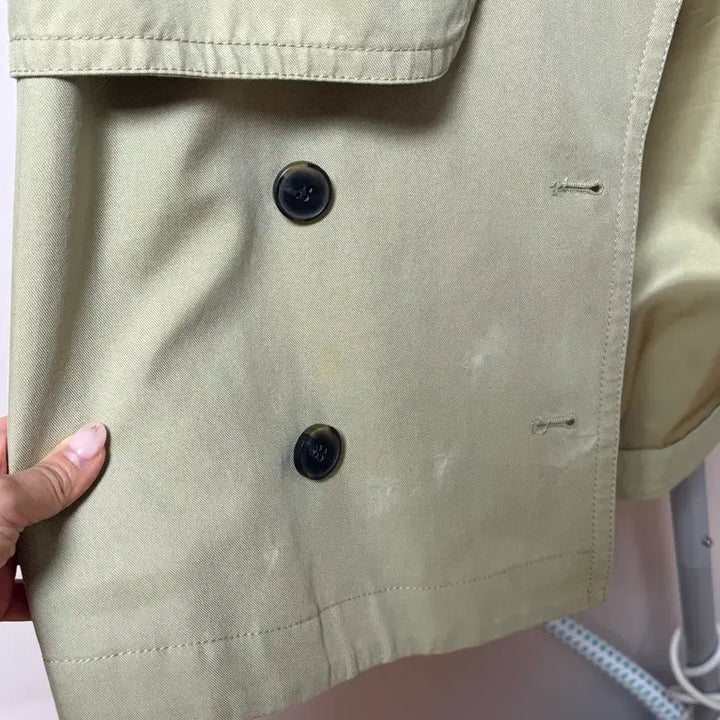 [BUNJANG] Juicy Judy Khaki Short Trench Jacket / 쥬시쥬디 카키 숏 트렌치 자켓