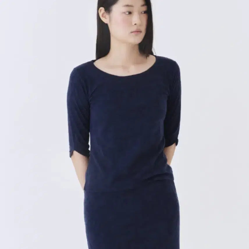 [BUNJANG] Poco Poca 7-part Jacquard T-shirt / 포코포스카 7부 자카드 티셔츠