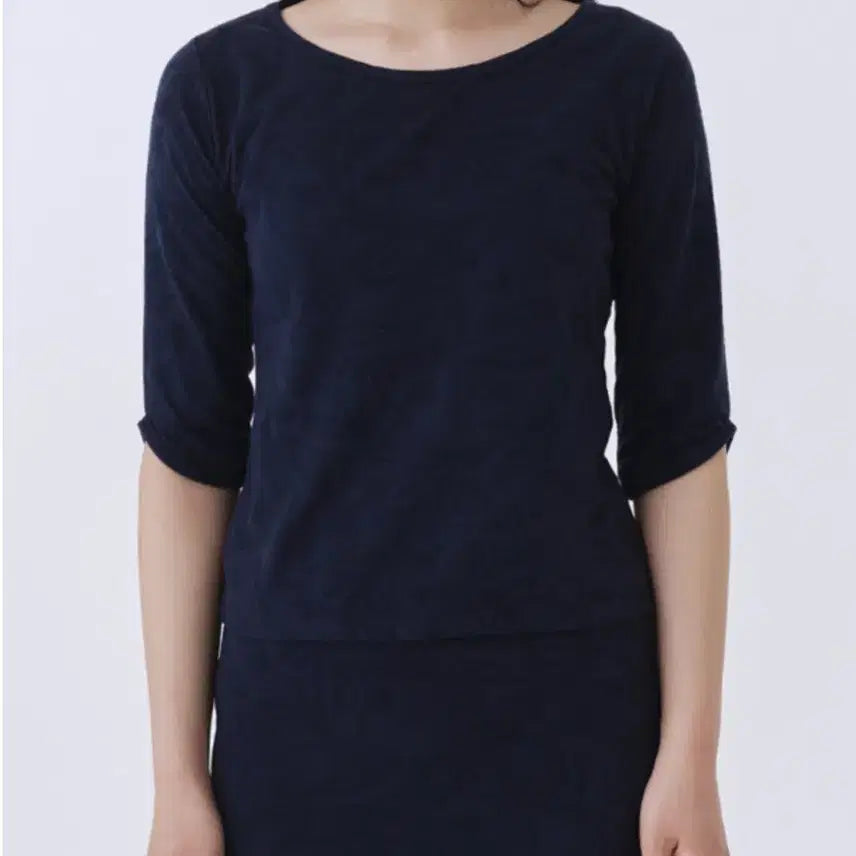 [BUNJANG] Poco Poca 7-part Jacquard T-shirt / 포코포스카 7부 자카드 티셔츠