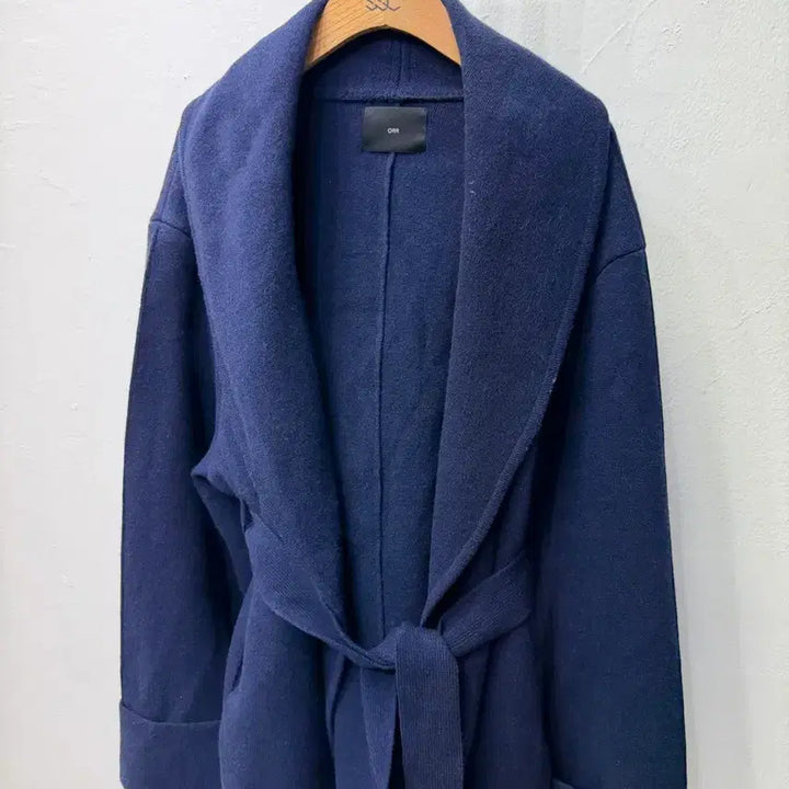 [BUNJANG] ORR Navy Cashmere Robe Coat S / 새제품) ORR 오르 네이비 캐시미어 로브 코트 S