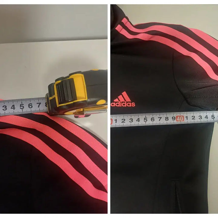 [BUNJANG] Adidas Vintage Track Top Black &amp; Neon Pink Jacket / [S급] 아디다스 2014 빈티지 트랙탑 검핑 (실측 포함/슬림핏)