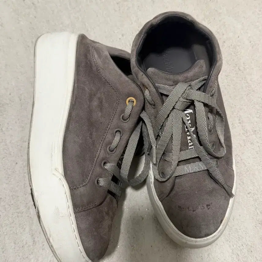 [BUNJANG] Max Mara Suede Sneakers Grey Size 36 / 막스마라 스웨이드 스니커즈 그레이 36