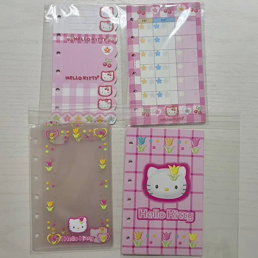 [BUNJANG] Classic Hello Kitty 6-Ring Binder Inner Pages Set / 12종 고전키티 6공 다이어리 속지 체리키티 튤립키티 마이멜로디