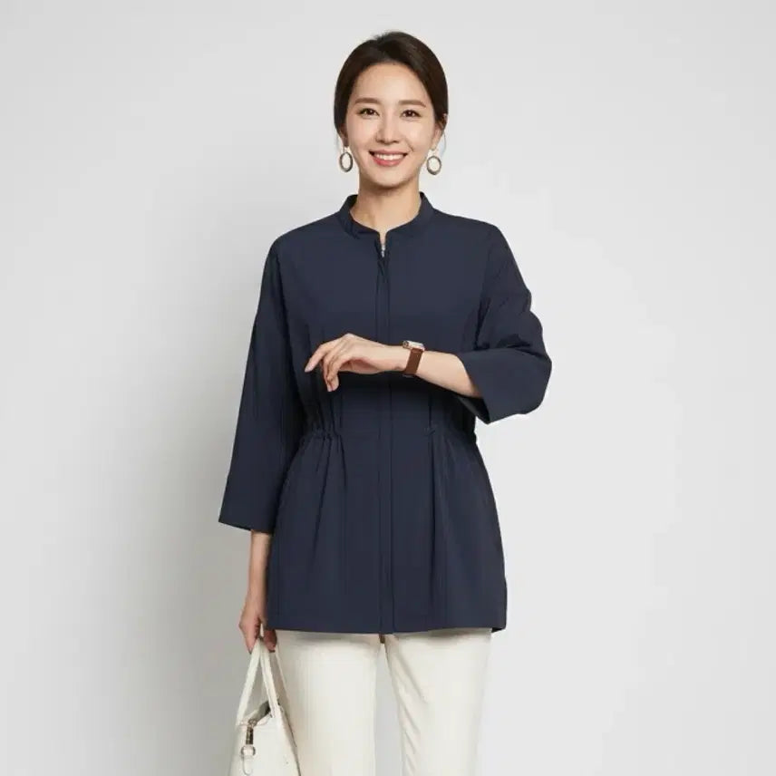 [BUNJANG] emcee Contemporary String Jumper - Dark Navy, Size 94 (Women&