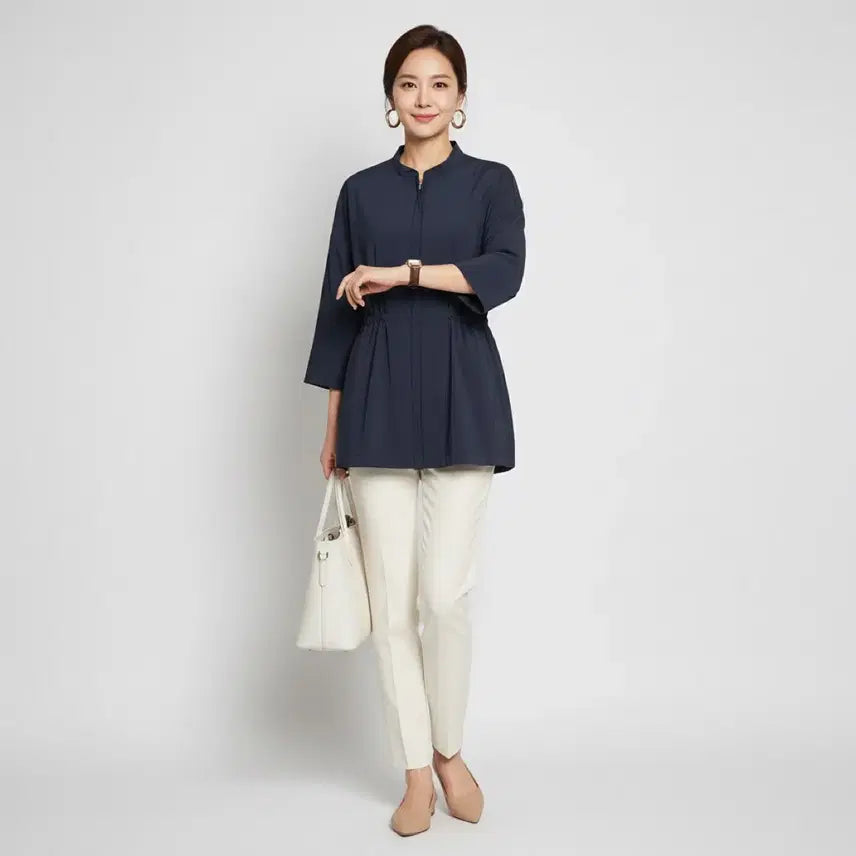 [BUNJANG] emcee Contemporary String Jumper - Dark Navy, Size 94 (Women&
