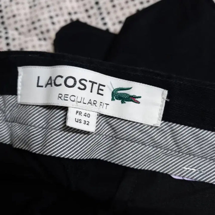 [BUNJANG] Lacoste Tapered Fit Pants - Black - Size 32 / 라코스테 테이퍼드핏 팬츠 32!!