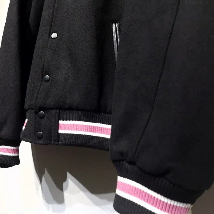 [BUNJANG] Stussy S Melded Varsity Jacket Black / [L]STUSSY 스투시 S 토크 멜튼 바시티 자켓 블랙