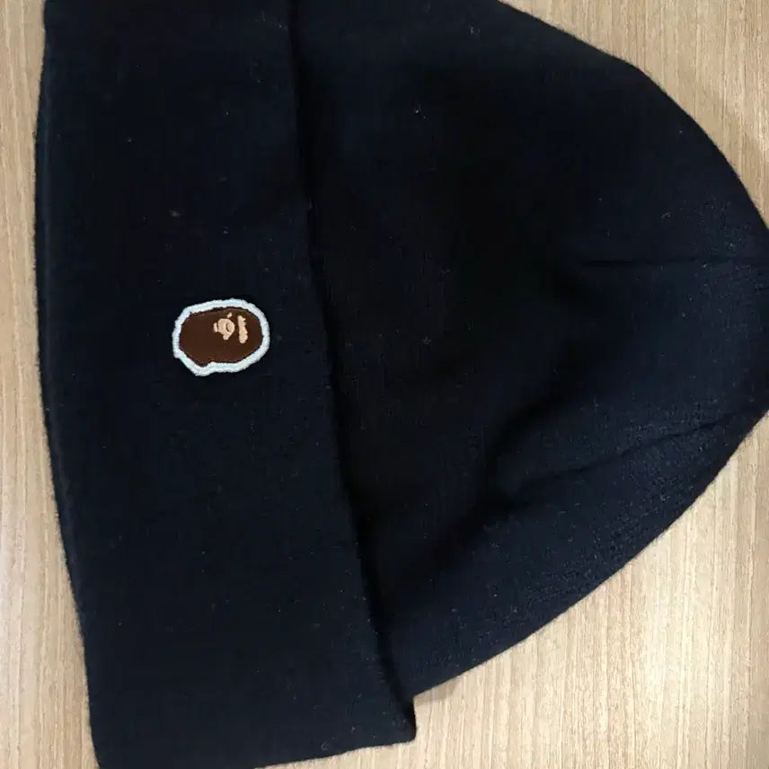 [BUNJANG] BAPE One Point Monkey Beanie Black / 베이프 원포인트 사루 비니 블랙